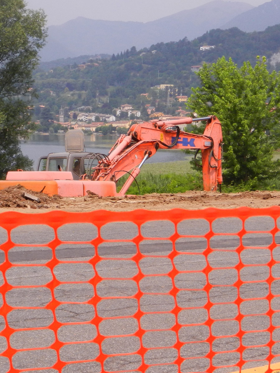 Rete arancio da cantiere