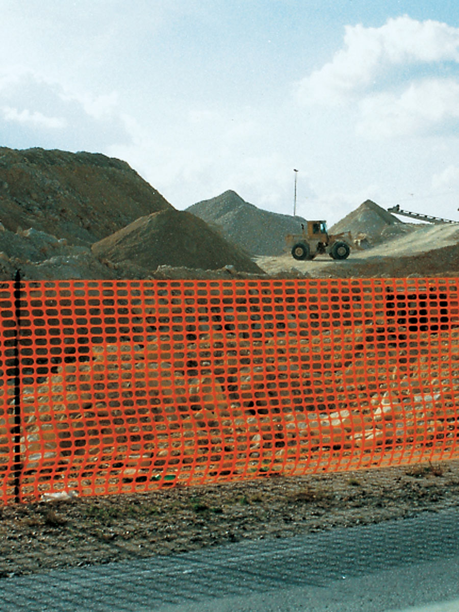 Rete arancio da cantiere