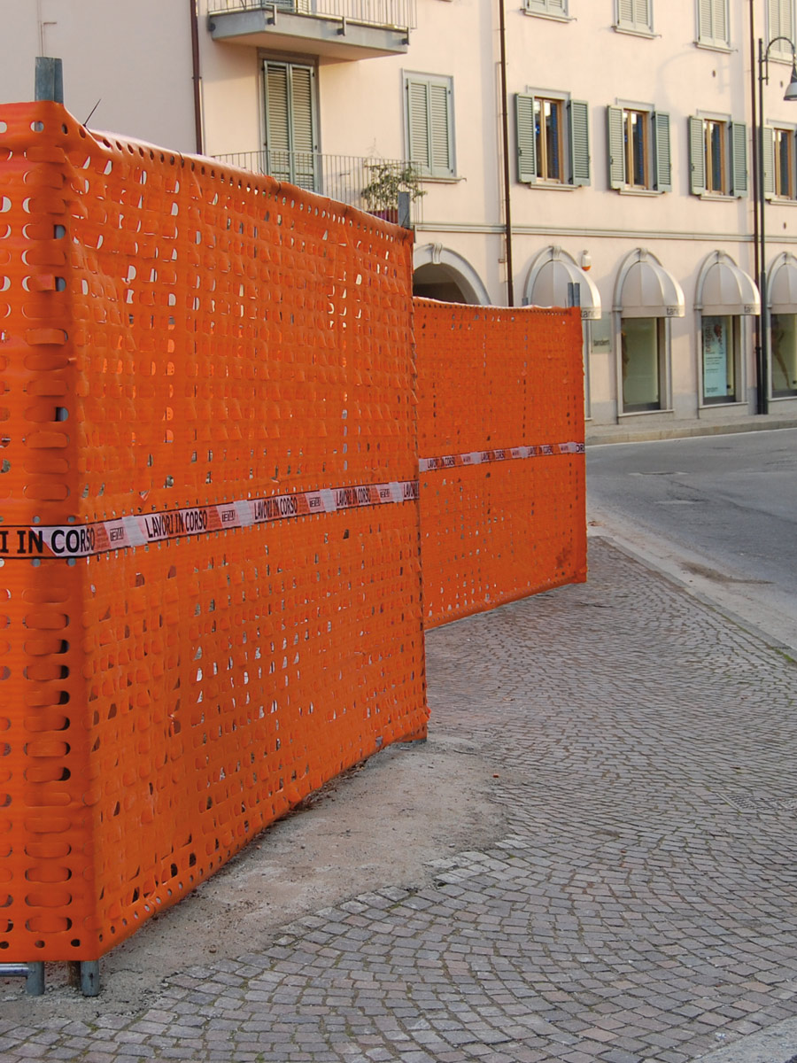Rete arancio da cantiere