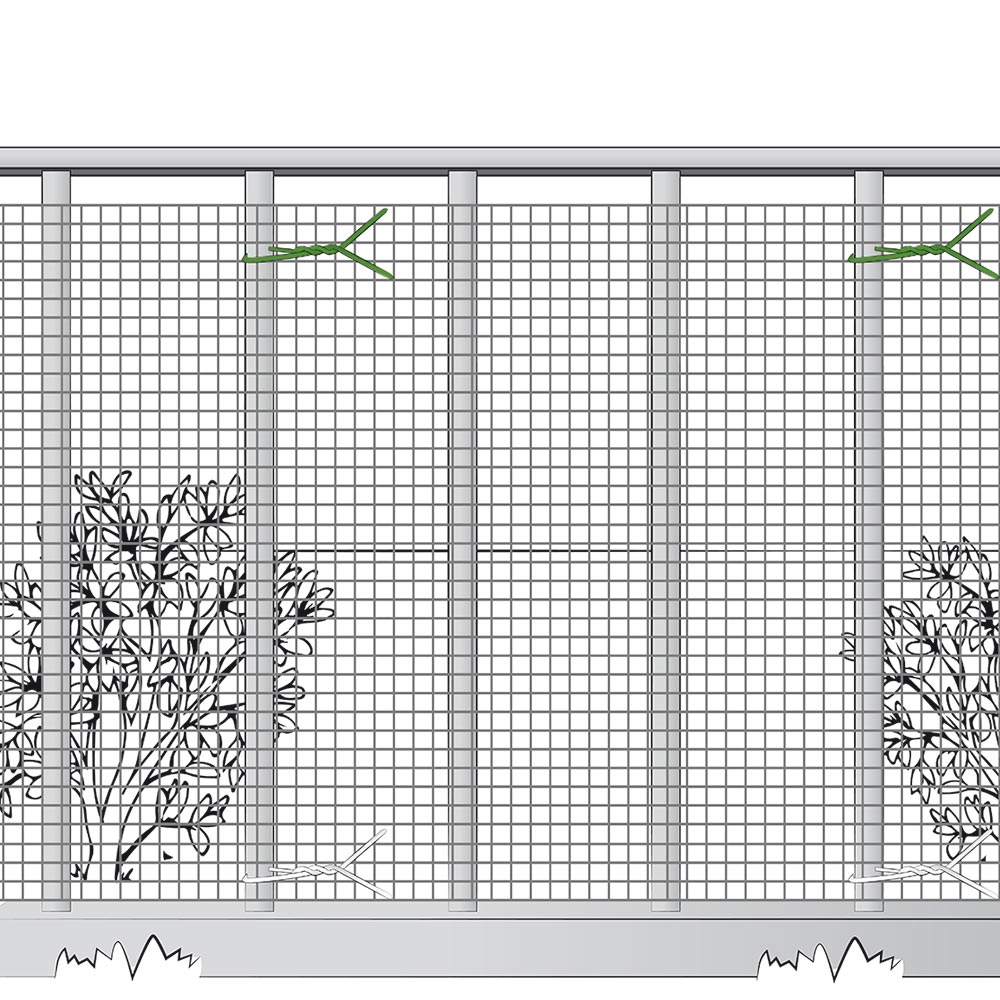 Rete elettrosaldata, rete quadrata. Tenax.