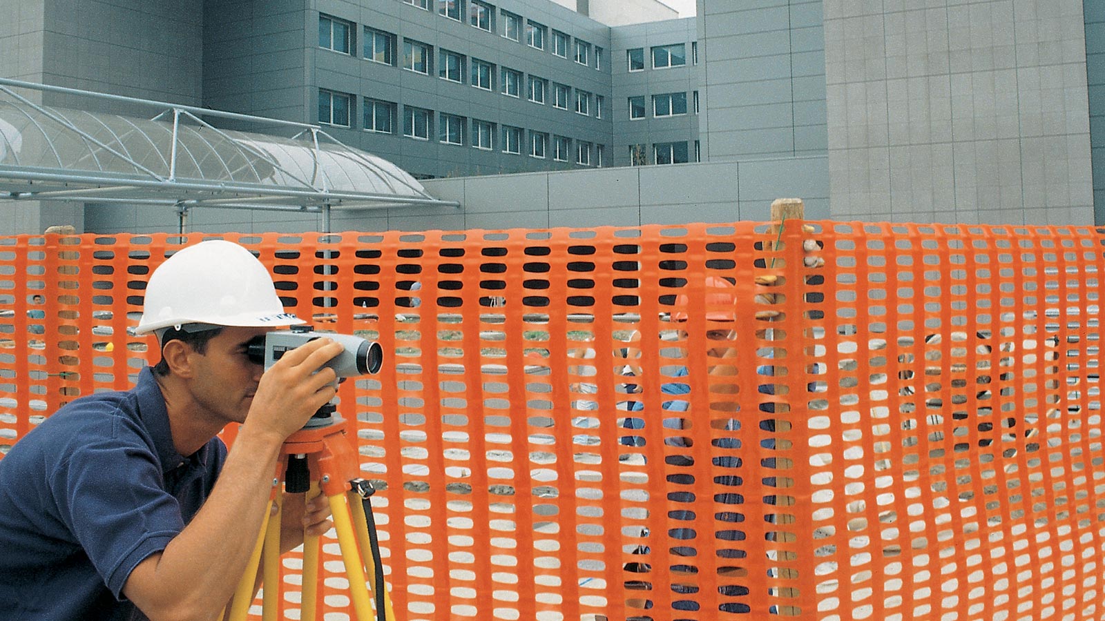 Filet de protection pour chantier orange