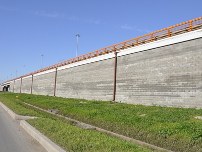 Retaining walls for road and railways embankments Tenax Rivel and Tenax T-Block Systems