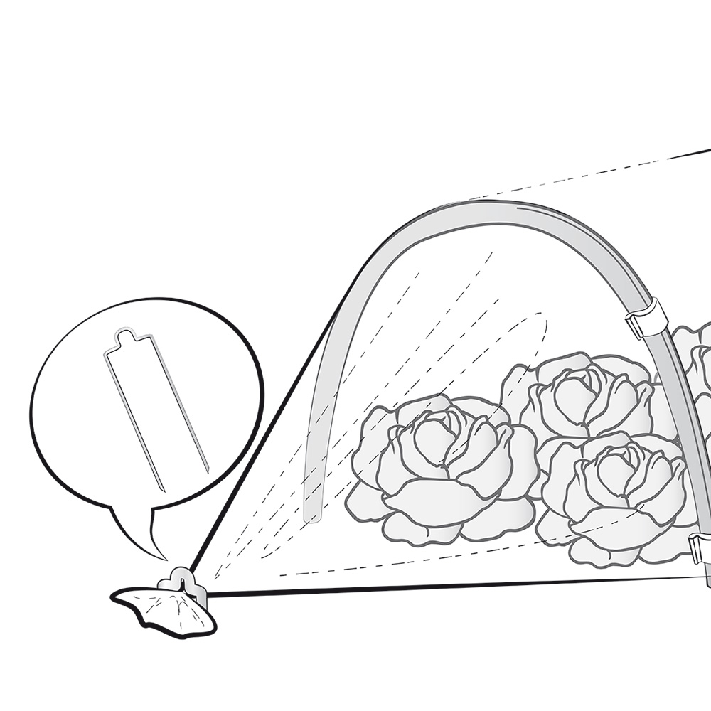 I chiodi a U plus permettono di chiudere al meglio i tunnel per la crescita anticipata e per la protezione degli ortaggi