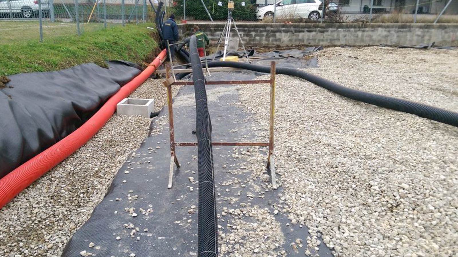 Rete protezione condotte interrate CE - Impianto sportivo