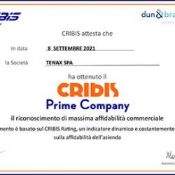 Cribis Prime Company recognition of maximum commercial reliability