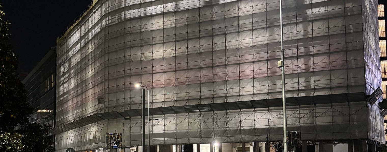 Schermatura ponteggi